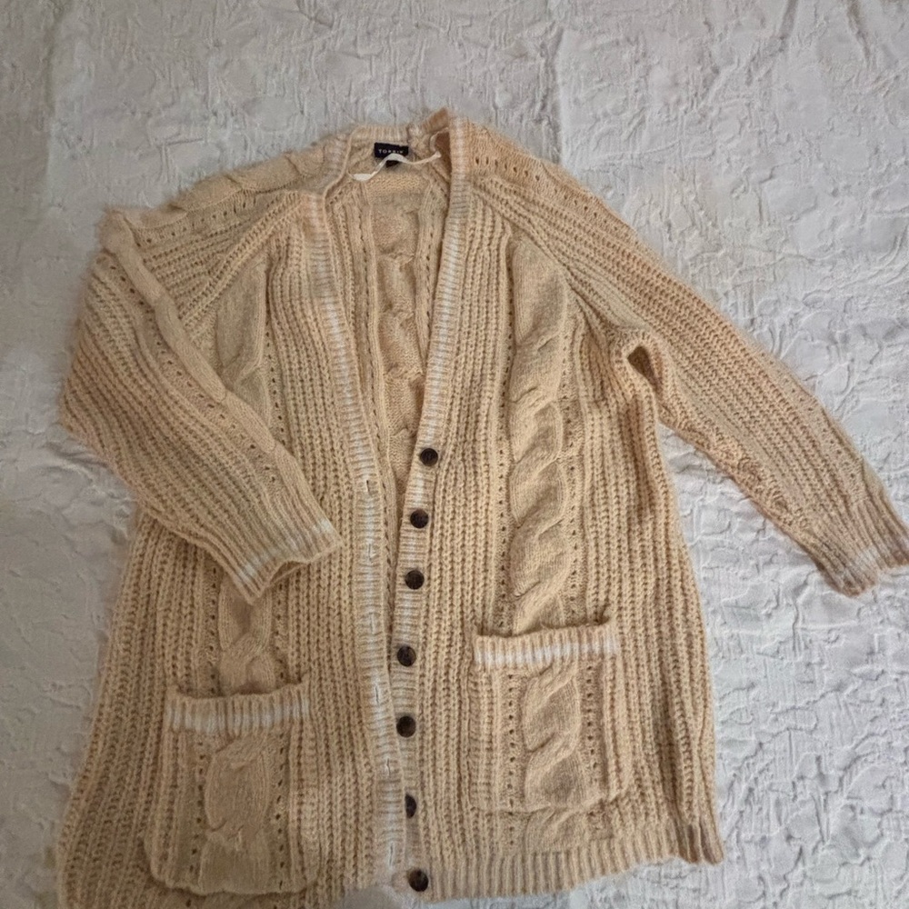 Torrid Beige Cable Knit Cardigan